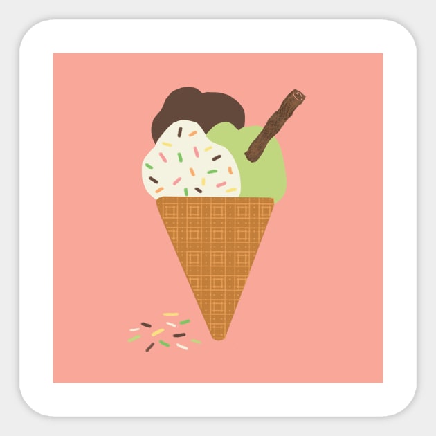 ice cream cone Sticker by tfinn